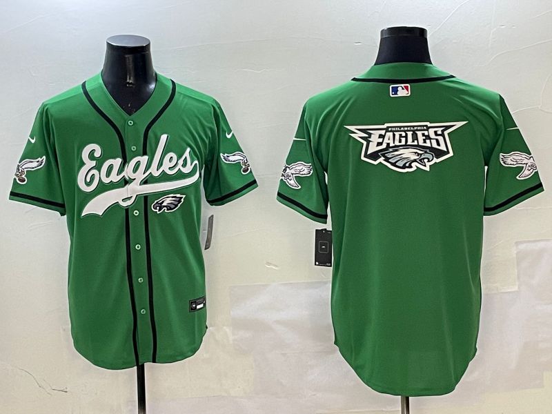 Men Philadelphia Eagles Blank Green three generations Jointly Name 2025 Nike Limited NFL Jersey style 27